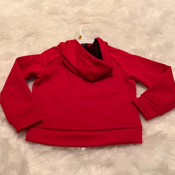 New Nike Therma Boys Red Zip Front Hoodie Sweatshirt Dri-Fit Jacket 3T - Picture 4 of 4